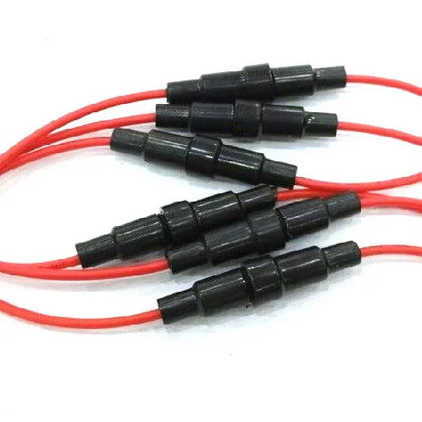 

10Pcs 5x20mm AGC Fuse Holder Inline Screw Type 18 Wire Cable AWG For Car VE822 P0.41