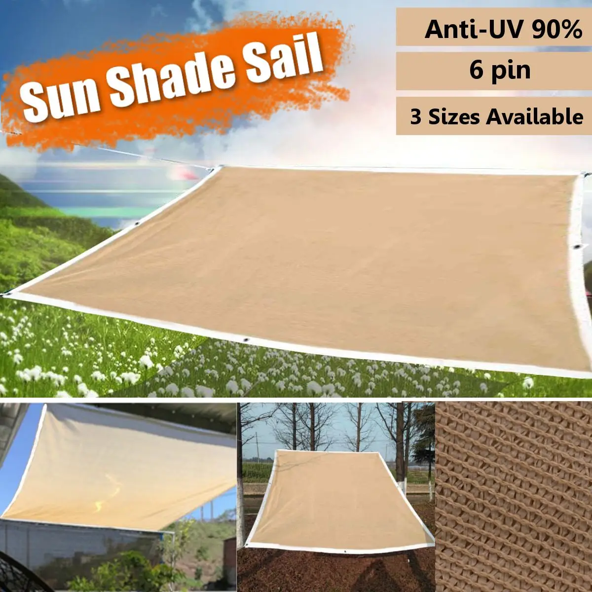 Skup 2*2 4 m 3*3 m ochrona przed promieniowaniem UV 90% anty uv siatka zacieniająca na zewnątrz ogród krem do opalania krem z filtrem przeciwsłonecznym tkanina chroniąca przed słońcem netto roślin cieplarnianych pokrywa samochodu