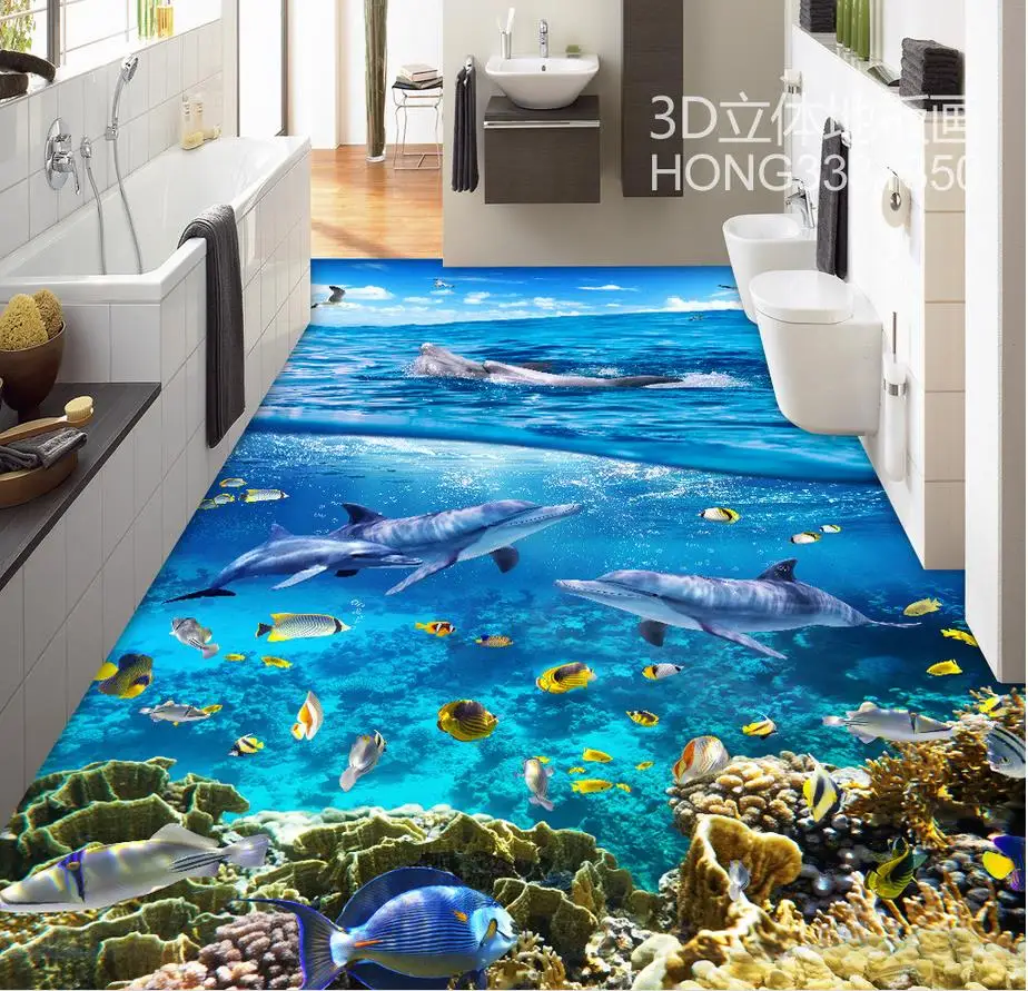 Aliexpress.com : Buy 3D sea underwater world Waterproof floor mural