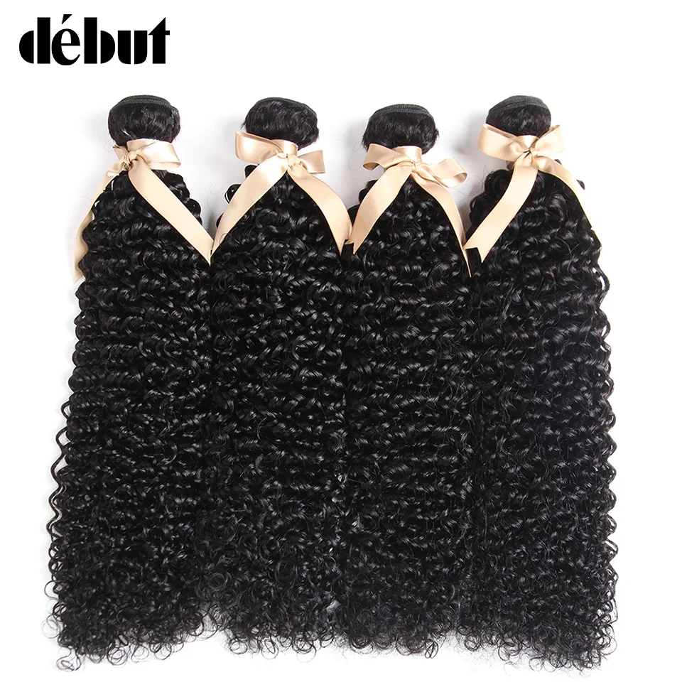 

Debut Brazilian Hair Weave Bundles Jerry Curl 10-26 Inch 4 Bundles Natural Color Non Remy Human Hair Extension For Black Woman