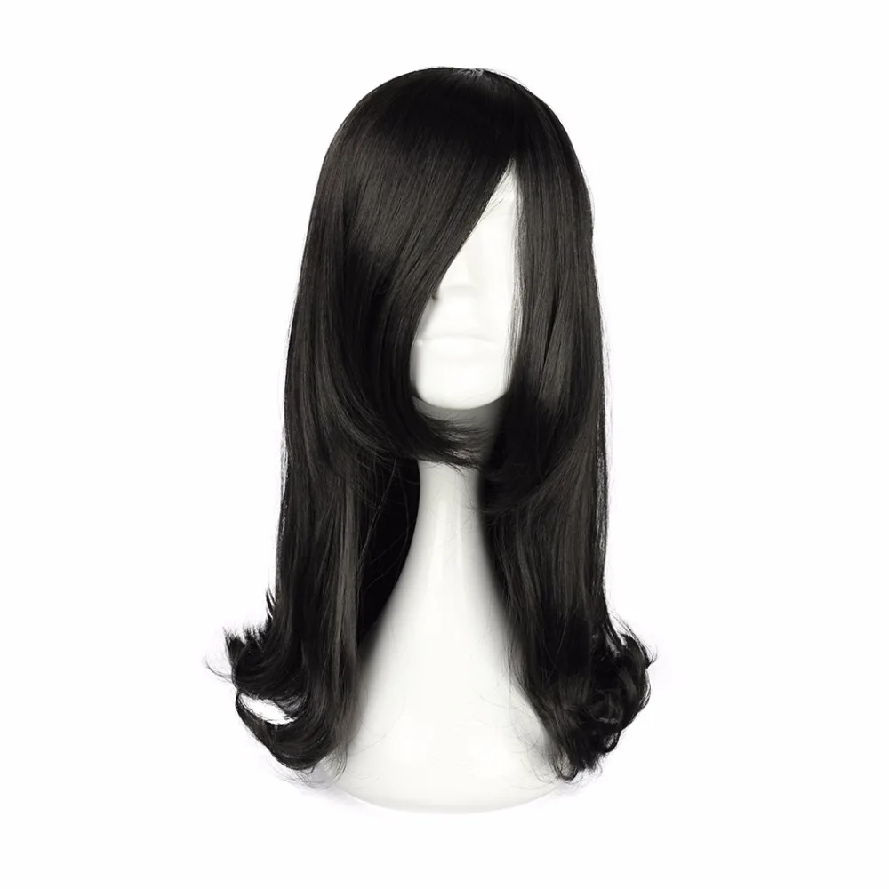 

MCOSER 45cm Long Wavy Synthetic 7 Colors Pink Blue brown Cosplay 100% High Temperature Fiber Hair WIG-5