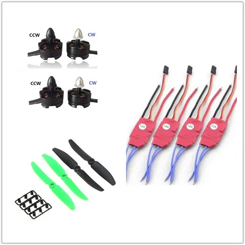 

4x 2204 2300KV Brushless Motor CW CCW +4x12A SimonK ESC 6030 Propeller for Multicopter Mini 200 230 250MM Quadcopter
