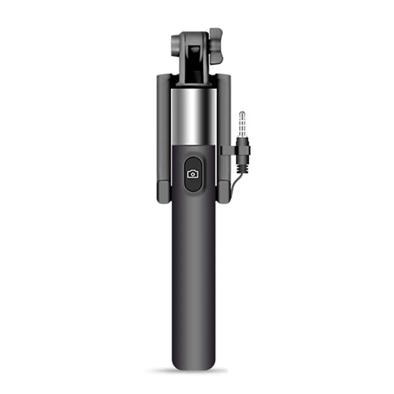 Extendable Handheld Self-portrait Holder Monopod Stick for Cellphone Wired Remote with Button Selfie Stick for Android IOS