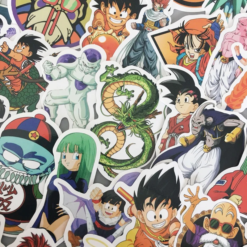 AQK 50 шт. аниме Dragon Ball Z наклейки Супер Saiyan Goku граффити наклейки Bomb пакет для скейтборда багажа ноутбук блокнот "Гитара"