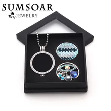Ojo Champán Steelgrey Abierta Caja de Regalo Conjunto Disco wiht 1 unids negro caja para adaptarse 1 Unidades Collar de Monedas y 2 unids extra Large moneda