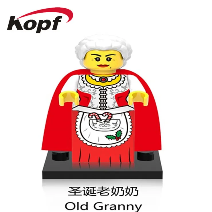

50Pcs XH 460 Super Heroes Movie New Christmas Old Granny Santa Claus Bricks Building Blocks For Children Christmas Gift Toys