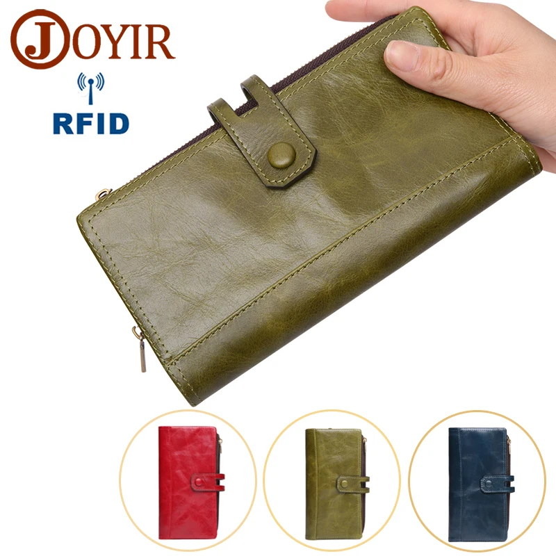 JOYIR хит, женский длинный клатч, кошельки, дизайн, RFID, женский кошелек, натуральная кожа, женские кошельки, держатель для карт, женские сумки для телефона