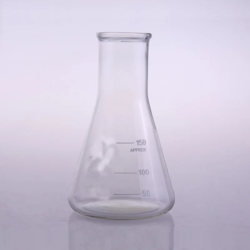 1pc wide neck big mouth high quality triangle glass flask conical flask