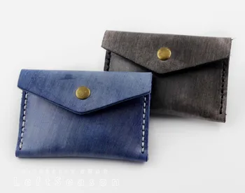 

Handmade genuine leather Mini coin purses Men Women change purse