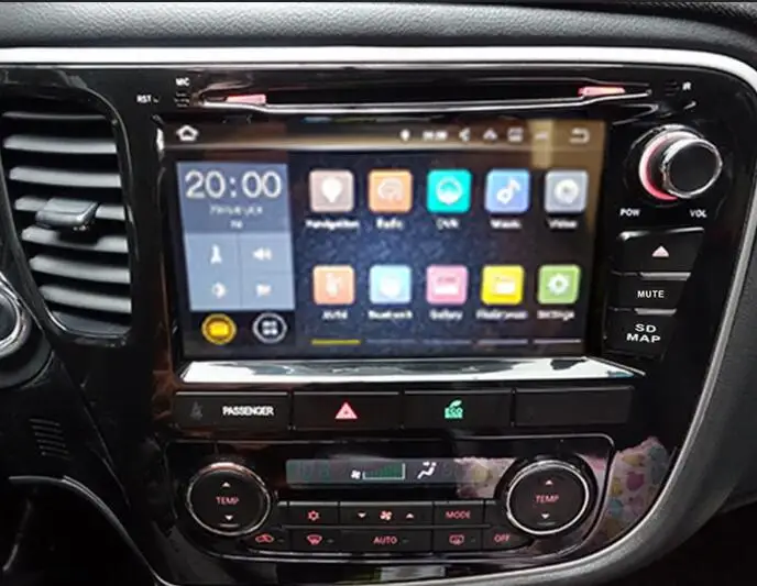 Clearance Android 9.0 2 din Car DVD GPS Player Navi for Mitsubishi Outlander 2014 - 2018 4G+64G Octa Core car Radio Multimedia SWC RDS DVD 1