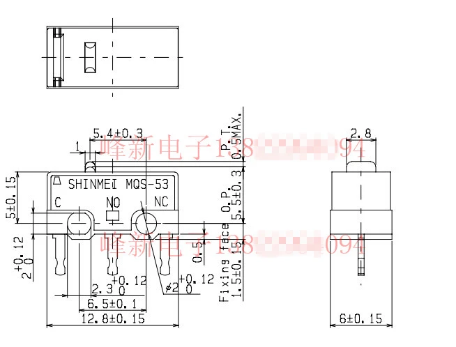 MSQ-53-3-K mouse switch micro switch key switch small travel limit switch 3pin 4_副本