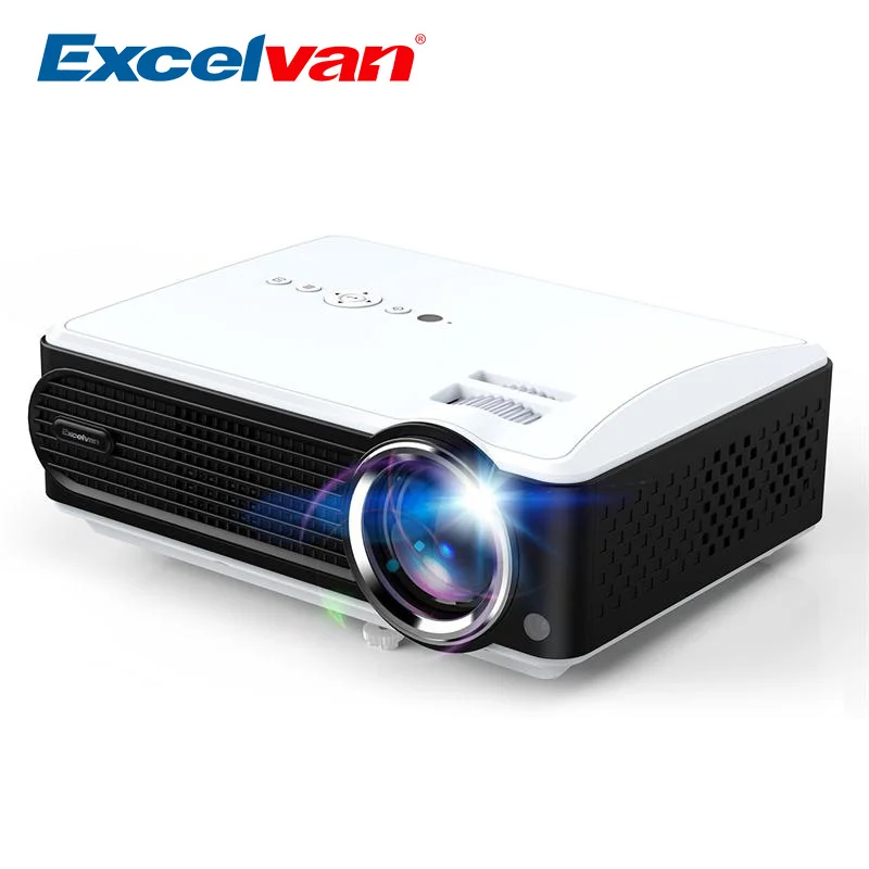 

Excelvan P4 Multimedia Projector 1024*600 HD Projector Home Cinema Support 1080P VGA HDTV USB Interfaces For Home Entertainment