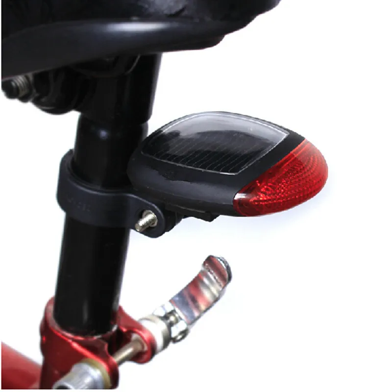 Светодиодный задний мигающий задний светильник на солнечной батарее для велосипеда, велосипедная лампа, безопасный велосипедный светильник, фонарь для велосипеда