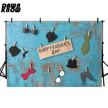 

DAWNKNOW Happy Fathers Day Photography Background For Party Cartoon Wood Wall Photo Backdrops For Children Photo Studio G390