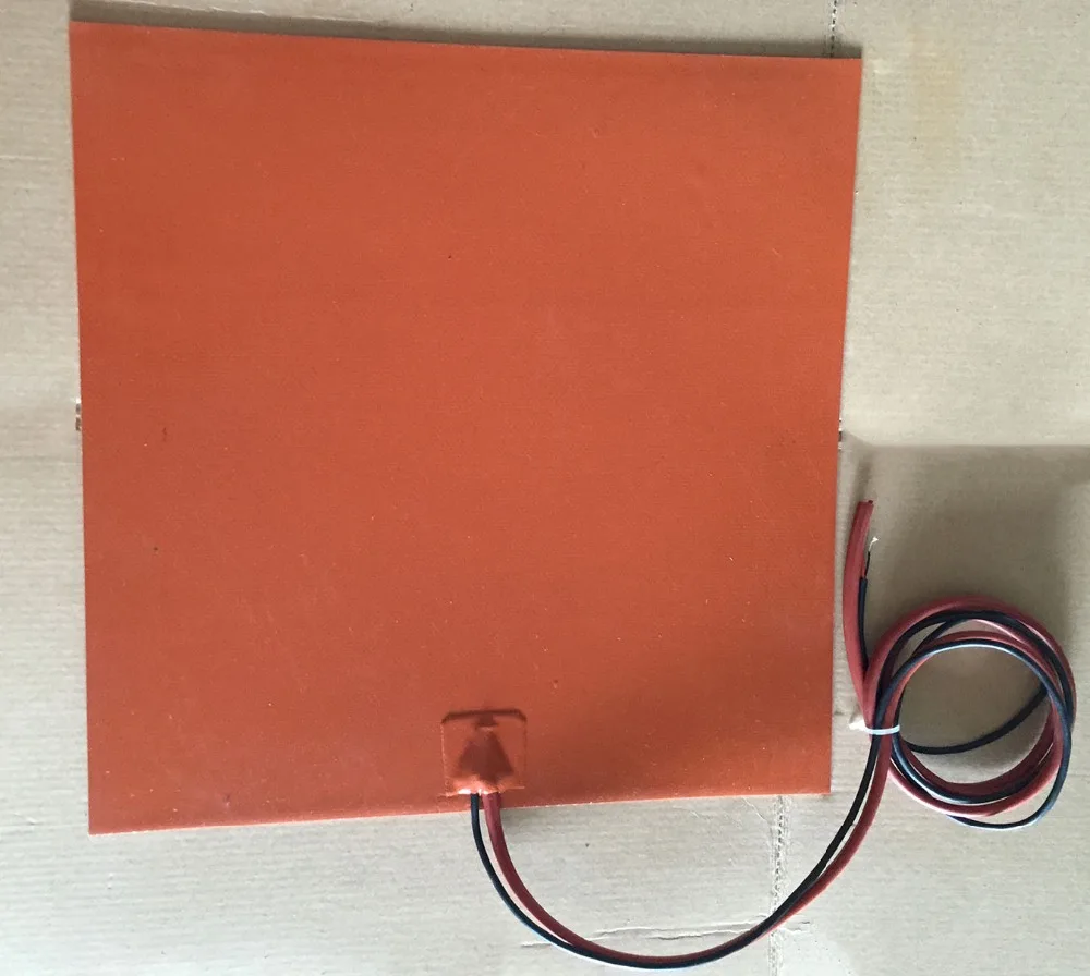 

200x200mm 12v 200w riscaldatore del silicone/silicone termoforo con 100k termistore per 3d stampante silicone heating pad