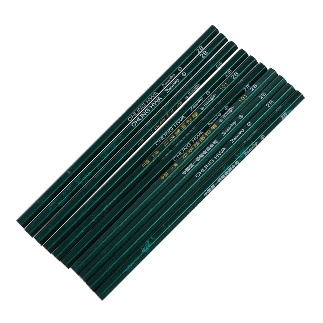 5 шт. 10x карандаш бумага гексагональной степени твердости весы 2b для школы и офиса зеленый