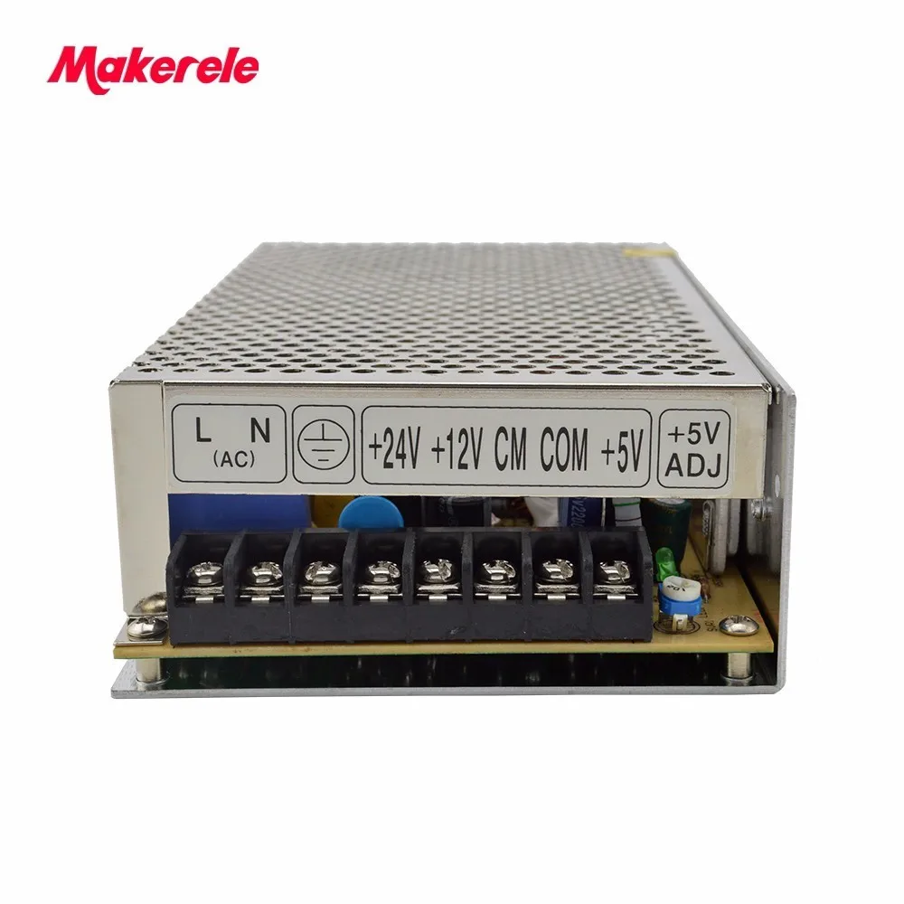 

customized triple dc output 5V 12V 24V T-100E 100w three outputs switching power supply 2a 2a 3a with CE