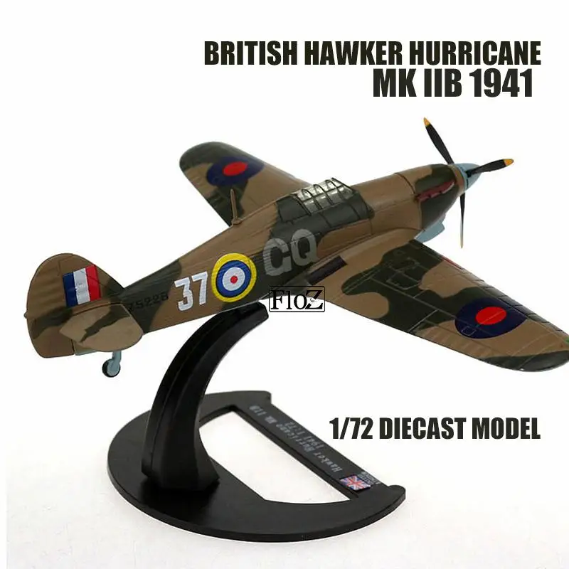 Британский Hawker WWII Hurricane MK IIB 1/72 модель самолета литья под давлением AVIONES| |