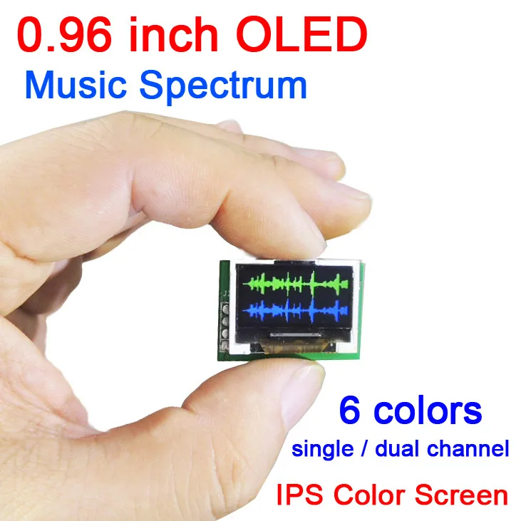 DYKB 0 96 inch color OLED Music Spectrum Display Analyzer W CLOCK MP3 Amplifier Audio Level