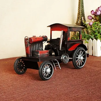 

8269 Red Iron Car Model Old Style Restoring Ancient Ways Nostalgic Memories Gift
