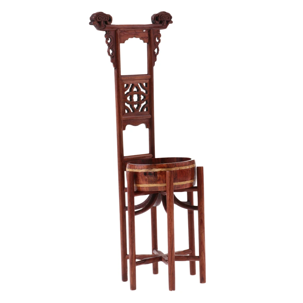 

2 Pieces Miniature Wooden Washbasin Washstand Furniture Dollhouse Bathroom Accessories Decoration