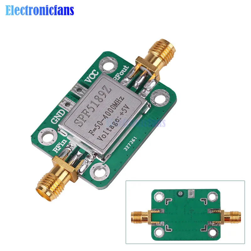 

SPF5189 RF Low Noise Amplifier Signal Receiver Module Shield Board LNA 50-4000MHz NF=0.6dB for arduino diy kit