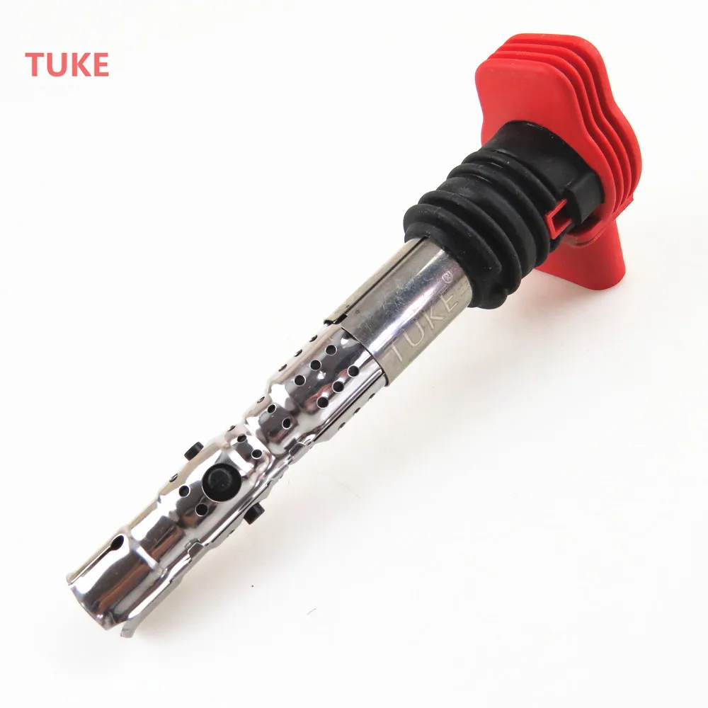 Sistema de encendido RWSYPL Qty4 boquilla de bobina de encendido de alta tensión 4 pines y Cable de conexión para A4 A8 A6 06C905115L 06C905115E