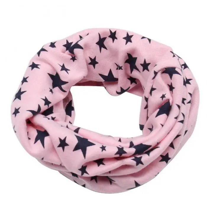 Детский шарф, шарфы, теплый шейный платок со звездами, модная удобная зимняя Новинка