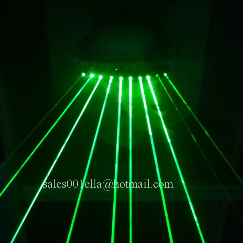 Новейшие Модные Зеленые лазерные светящиеся очки Laserman с 10 зелеными лазерами для