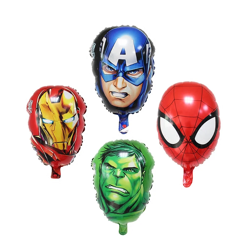 4 шт. воздушный шар из фольги Мстителей Железный человек зеленый человек-паук супергерой фольги Воздушные шары на день рождения украшения спрос среди детей и подарок