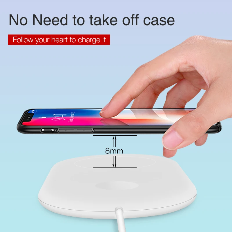 KISSCASE 2 в 1 10 Вт Qi Беспроводное зарядное устройство для iPhone X Xs MAX XR 8 plus Быстрая