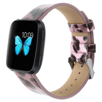 

Replacement Printed Microfiber Leather Band for Fitbit Versa Fitness Smart Watch,Stylish Bracelet Strap Fashionable Wristband