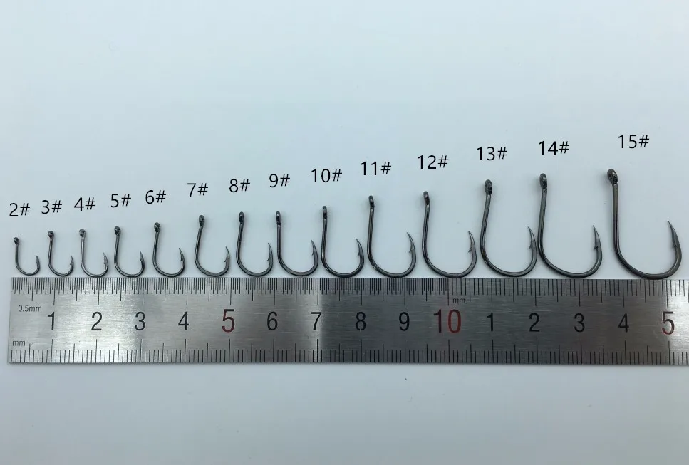 1000 шт. рыболовные крючки с отверстием Высококачественная углеродистая сталь#3-#12 10 размер на выбор для морской рыбалки