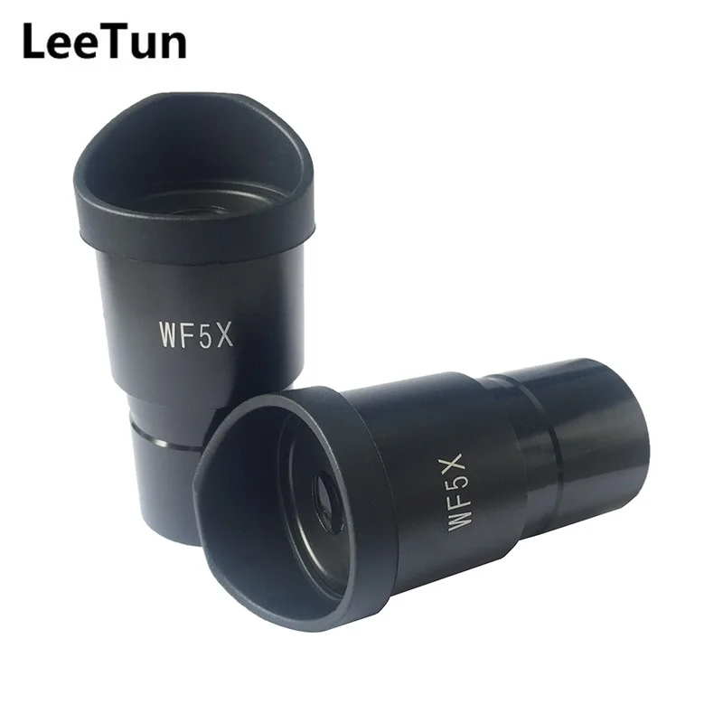 

Two Pieces WF5X Eyepiece Lens for Binocular Trinocular Stereo Microscope Mounting 30.5mm with Rubber Eye Cups