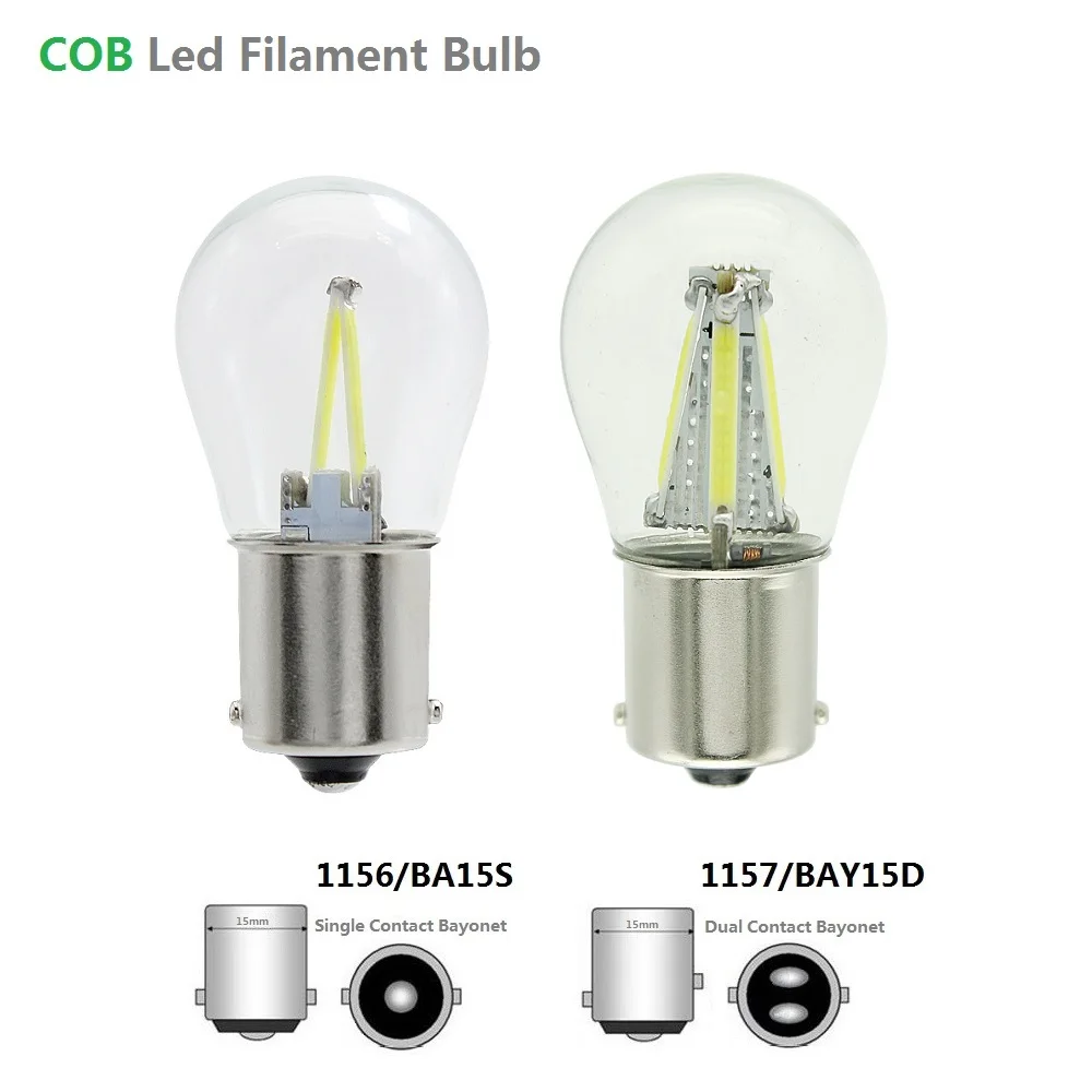 1 шт.: ANBLUB P21W BA15S 1156 BAY15D 1157 авто фары для автомобилей COB Светодиодная лампа накаливания включение света задние тормоза лампы, сигнализирующий фонарь 12V огни DRL