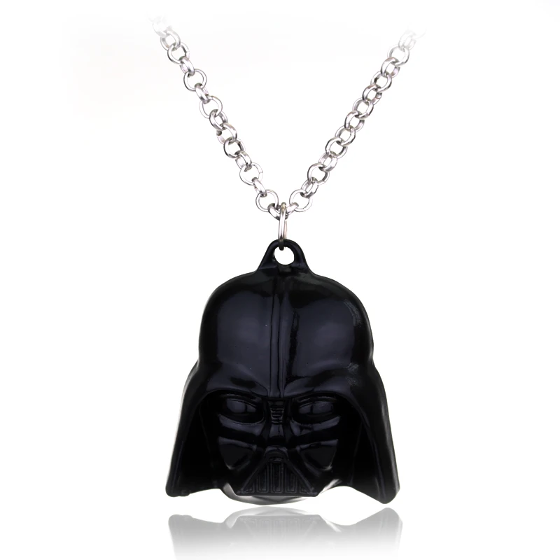 

Movie jewelry Gift Star Wars choker necklace Darth Vader 3D Helmet Charm Pendant Chain Necklace Sweater Chain