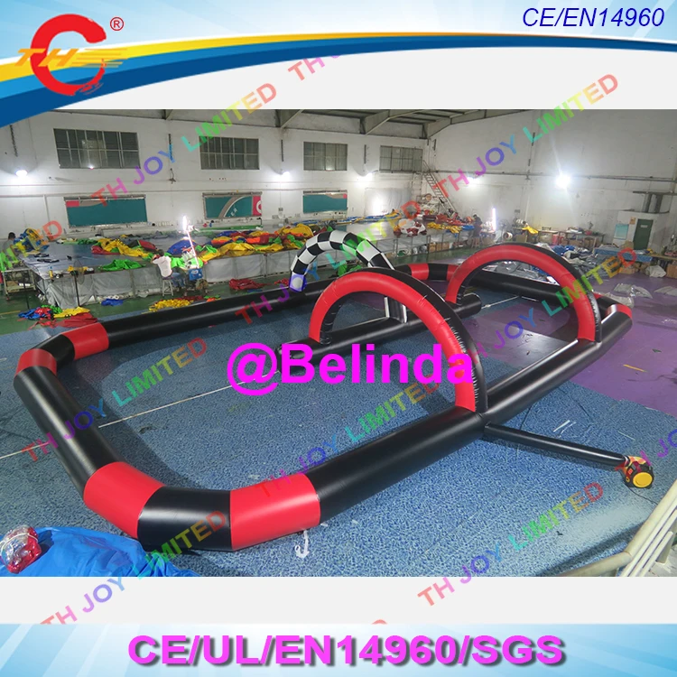free shipping! 15x8m inflatable zorb ball race track, Didi car race track for kids and adultsin