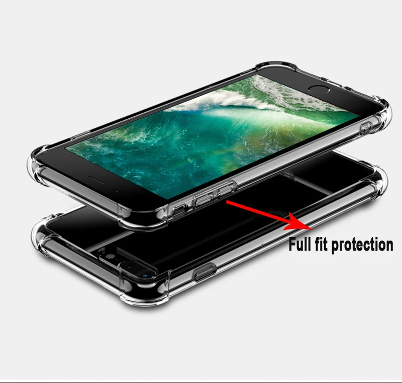 TOMKAS Half-wrapped Case For iPhone 6 Case Transparent With Design Plain Anti-knock Cases For iPhone 6 6S Plus Cases             (3)