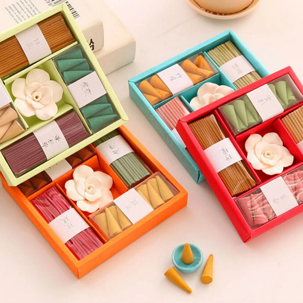 1 Set Incense Set Rose Scent Incense Bathroom interior bedroom toilet incense Gift box