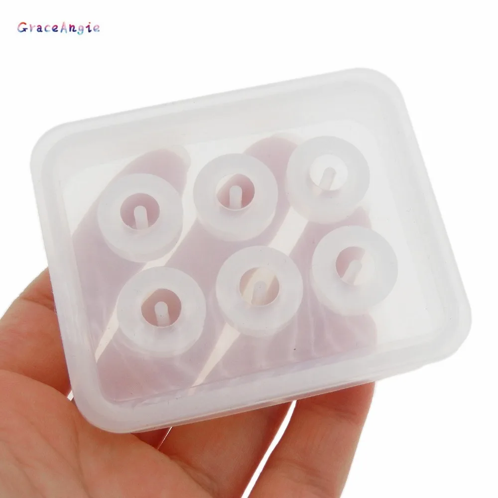 

GraceAngie 1pc 12mm 16mm Ball Shape Silicone Gel Mould 6 grids sphere With Hole DIY Pendant Beads Jewelry Casting Molds Tools