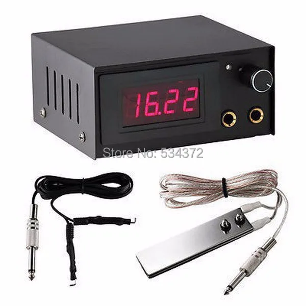 

New Pro LCD Digital Tattoo Power Supply + Clip Cord + Foot Pedal switch kits