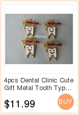 4 шт Стоматологическая клиника милый Подарочный металлический зуб Тип брошь в виде коренного зуба для стоматолога