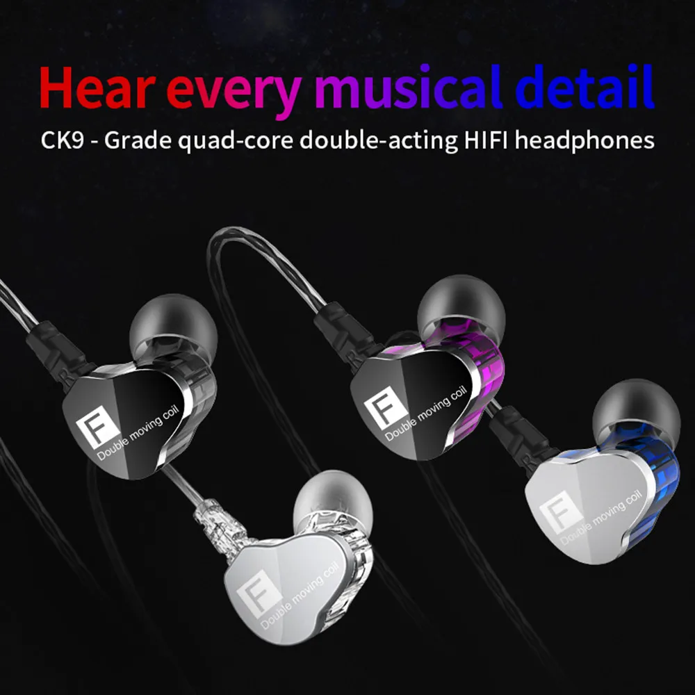 New QKZ CK9 In Ear Earphone With Mic Stereo Race Sport Earphone For iphone Samsung Cellphone 15J Drop Shipping