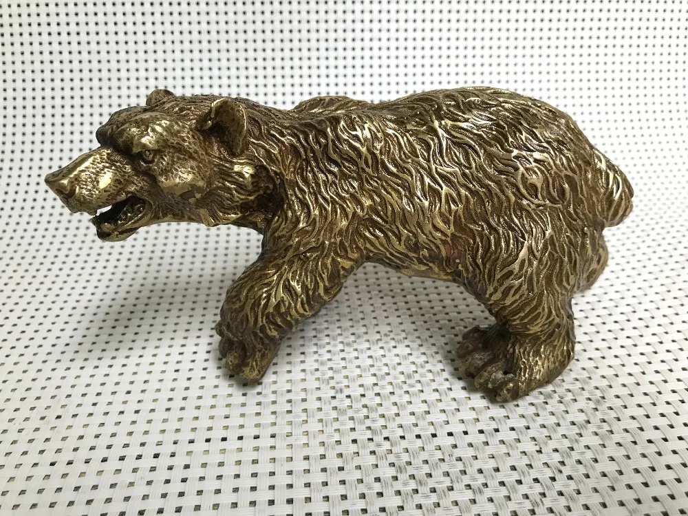 

Chinese copper handicrafts bear statue ornaments