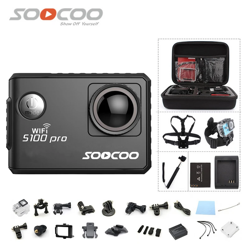  Original SOOCOO S100Pro WiFi 4 Karat sprachsteuerung Full HD 1080 P Wasserdichte Tauchen Mini Camco