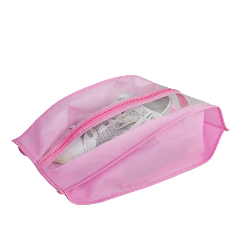 Не пропустите портативный для женщин Путешествия сумка для хранения обуви ткань Оксфорд непромокаемая мужская обувь для хранения сумка дорожные аксессуары - Цвет: Pink