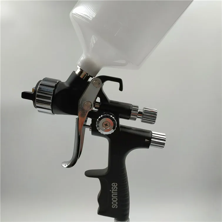 

free shipping, SOONRISE T50B car painting gun, HVLP spray gun,600cc plastic cup gravity feed type,1.3mm nozzle