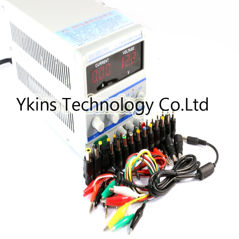 

High precision Digital Adjustable PS305 DC Power Supply 0-30V 0-5V +49pcs dc jack For Lab Notebook computer repair EU Plug 220V