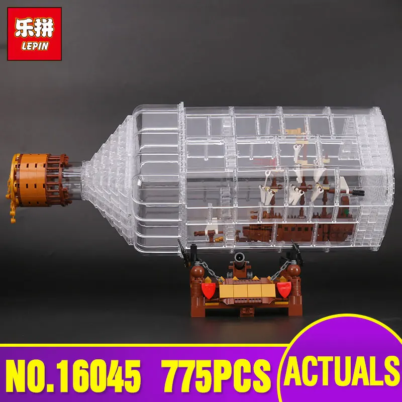 

Lepin 16045 Genuine Creative Series The Ship in the Bottle Set Building Blocks Bricks legoing Toy Model for children day's Gifts