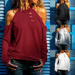 YJSFG HOUSE 2019, женская летняя Осенняя Однотонная футболка с открытыми плечами, топы, футболка, женские футболки с бретельками, Feminina Camiseta Blusas
